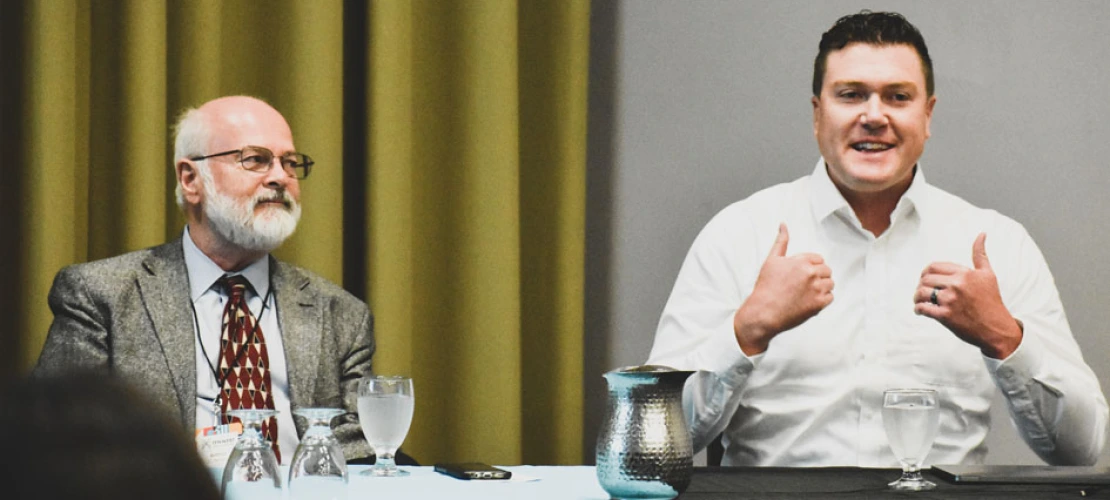 Chris Nelson and Johnny Hanna speak as panelists in 4IR Disruption in the Real Estate Market