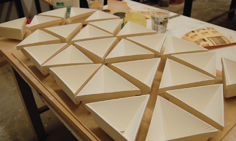 ceramic forms after firing in kiln in the materials lab at the college of architecture, planning and landscape architecture